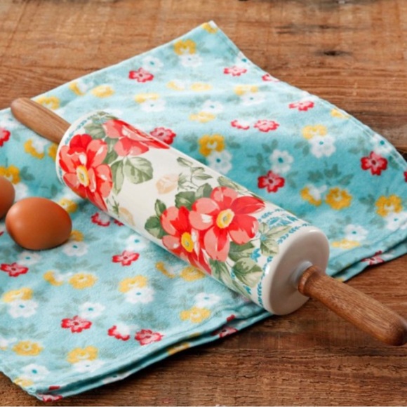 Rare - The Pioneer Woman Vintage Floral Rolling Pin -Discount Shipping - Picture 1 of 9